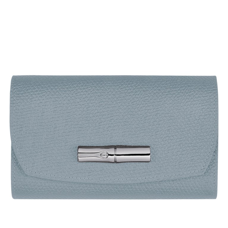 Geldbörse Roseau HPN-30002 Hellblau, Farbe: blau/petrol, Marke: Longchamp, EAN: 3597922262403, Abmessungen in cm: 14x8.5x4, Bild 1 von 3