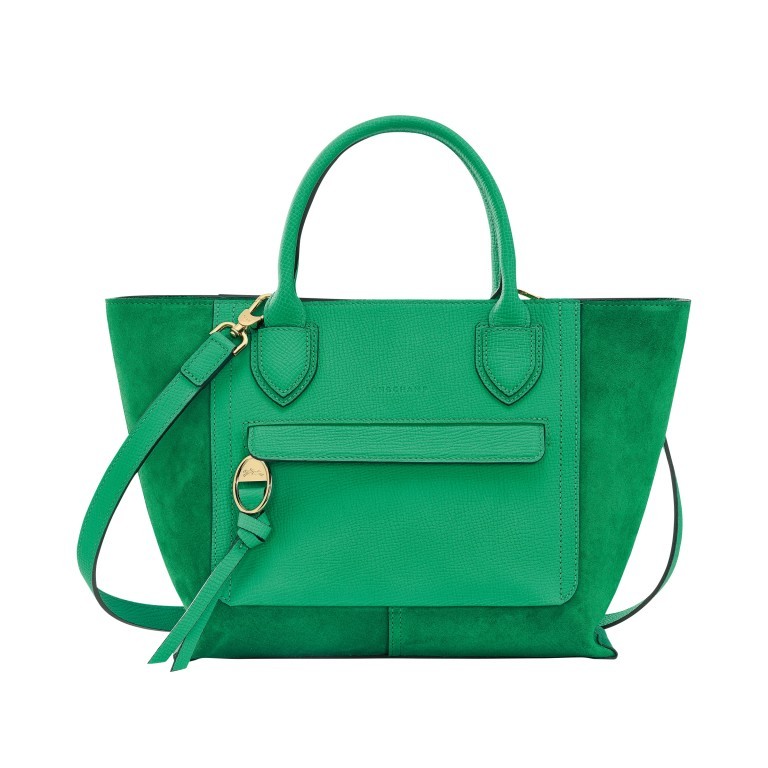 Handtasche Mailbox Handtasche M Gras, Farbe: grün/oliv, Marke: Longchamp, EAN: 3597922267170, Abmessungen in cm: 28x23x13, Bild 1 von 6