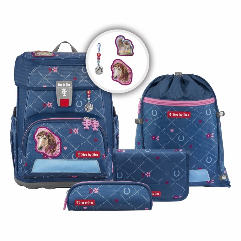 Schulranzen Cloud Set 5-teilig Horse Lima, Farbe: flieder/lila, Marke: Step by Step, EAN: 4047443484499, Abmessungen in cm: 28x37.5x20, Bild 1 von 14