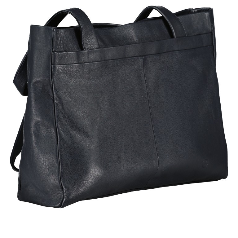 Shopper Dunkelblau, Farbe: blau/petrol, Marke: Hausfelder Manufaktur, EAN: 4065646011151, Abmessungen in cm: 34x26x9, Bild 2 von 5