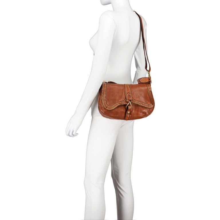 Tasche Grecale Cognac, Farbe: cognac, Marke: Campomaggi, EAN: 8059389002497, Abmessungen in cm: 30x20x7.5, Bild 7 von 8