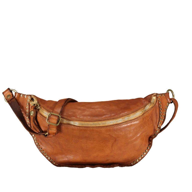 Gürteltasche / Umhängetasche Kura Bundweite 100-145 cm Cognac, Farbe: cognac, Marke: Campomaggi, EAN: 8059389033040, Abmessungen in cm: 28x19x7, Bild 1 von 5