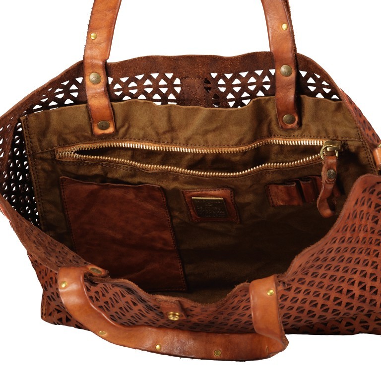 Handtasche Malibu Shopping Grande Cognac, Farbe: cognac, Marke: Campomaggi, EAN: 8059389033200, Abmessungen in cm: 36x28x11, Bild 8 von 8