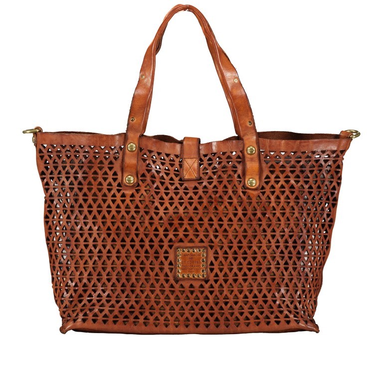 Handtasche Malibu Shopping Grande Cognac, Farbe: cognac, Marke: Campomaggi, EAN: 8059389033200, Abmessungen in cm: 36x28x11, Bild 3 von 8