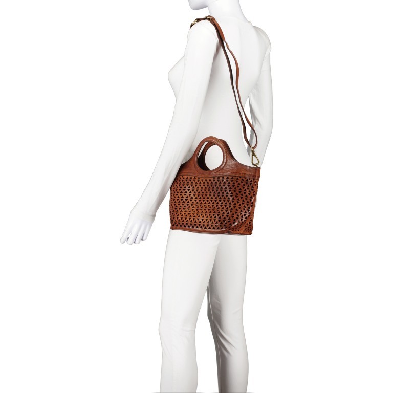 Handtasche Malibu Shopping Mini Manici Tondi Cognac, Farbe: cognac, Marke: Campomaggi, EAN: 8059389026677, Abmessungen in cm: 30.5x19x12, Bild 5 von 7