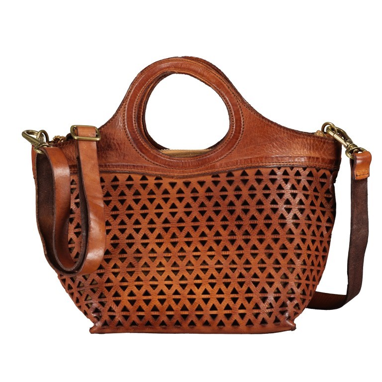 Handtasche Malibu Shopping Mini Manici Tondi Cognac, Farbe: cognac, Marke: Campomaggi, EAN: 8059389026677, Abmessungen in cm: 30.5x19x12, Bild 1 von 7