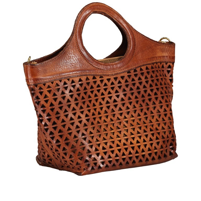 Handtasche Malibu Shopping Mini Manici Tondi Cognac, Farbe: cognac, Marke: Campomaggi, EAN: 8059389026677, Abmessungen in cm: 30.5x19x12, Bild 2 von 7