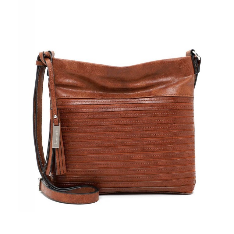 Umhängetasche Liane Cognac, Farbe: cognac, Marke: Tamaris, EAN: 4063512081390, Abmessungen in cm: 26x25x5, Bild 1 von 5