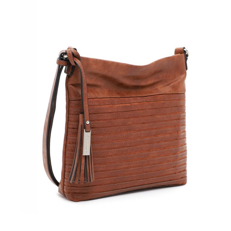 Umhängetasche Liane Cognac, Farbe: cognac, Marke: Tamaris, EAN: 4063512081390, Abmessungen in cm: 26x25x5, Bild 2 von 5