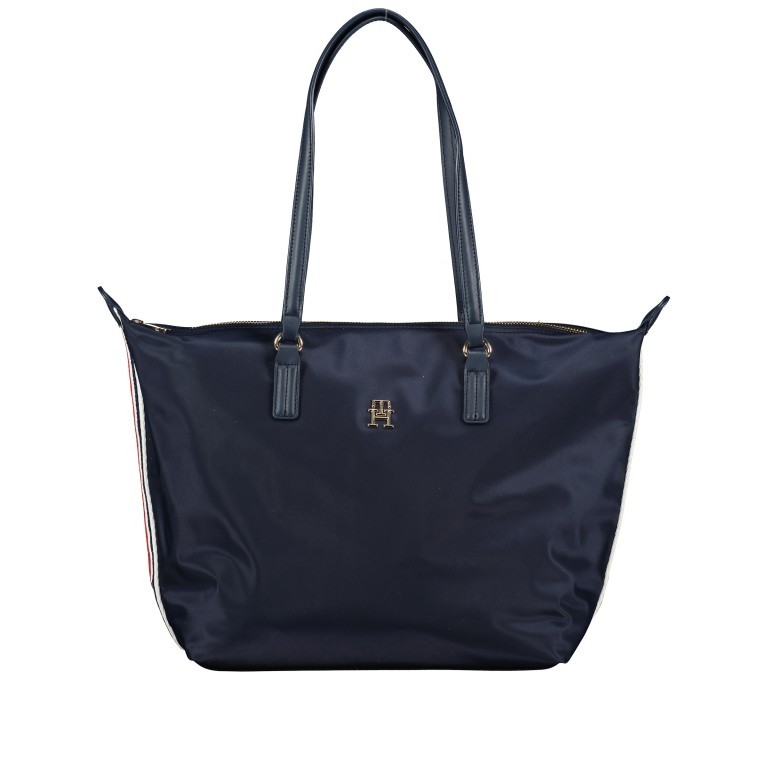 Shopper Poppy Tote Bag Space Blue, Farbe: blau/petrol, Marke: Tommy Hilfiger, EAN: 8720643590332, Abmessungen in cm: 28x32x14, Bild 1 von 4