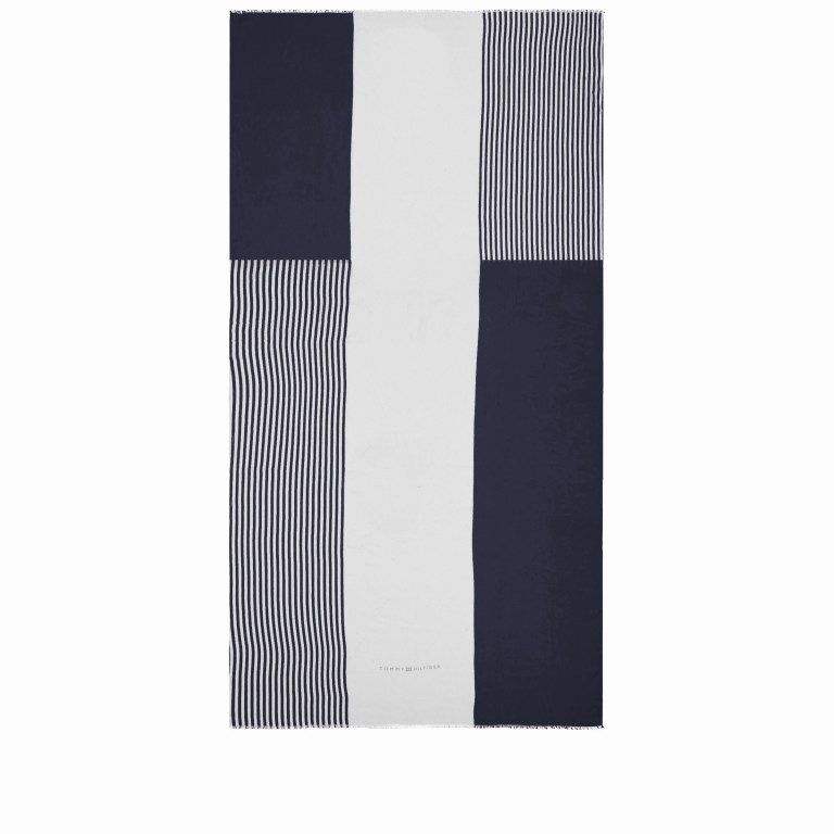 Schal Essential Flag Scarf Space Blue White, Farbe: blau/petrol, Marke: Tommy Hilfiger, EAN: 8720643589701, Bild 1 von 3