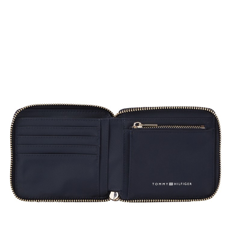 Geldbörse Poppy Medium Wallet Zip Around Space Blue, Farbe: blau/petrol, Marke: Tommy Hilfiger, EAN: 8720643560878, Abmessungen in cm: 11x10x2, Bild 3 von 3