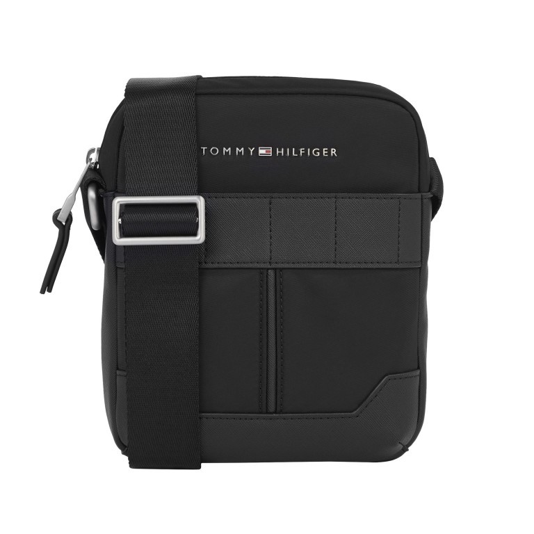 Umhängetasche Elevated Mini Reporter Black, Farbe: schwarz, Marke: Tommy Hilfiger, EAN: 8720643571461, Abmessungen in cm: 16.5x20.4x5.5, Bild 1 von 4