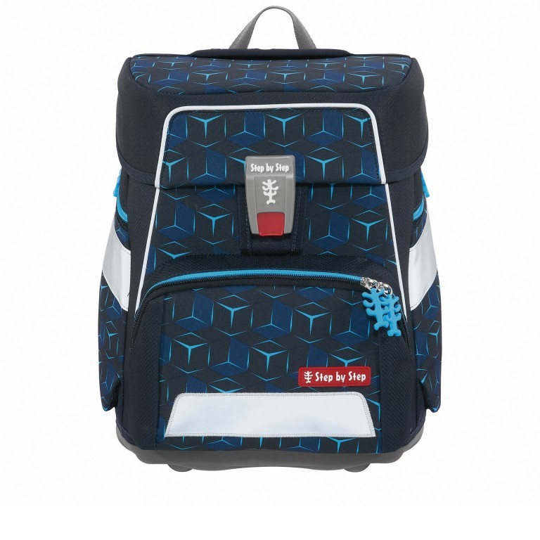 Schulranzen Space Shine Special Edition mit Glow-in-the-dark-Effekt Tiger Night Kimba, Farbe: blau/petrol, Marke: Step by Step, EAN: 4047443485816, Abmessungen in cm: 28x37x20, Bild 4 von 15