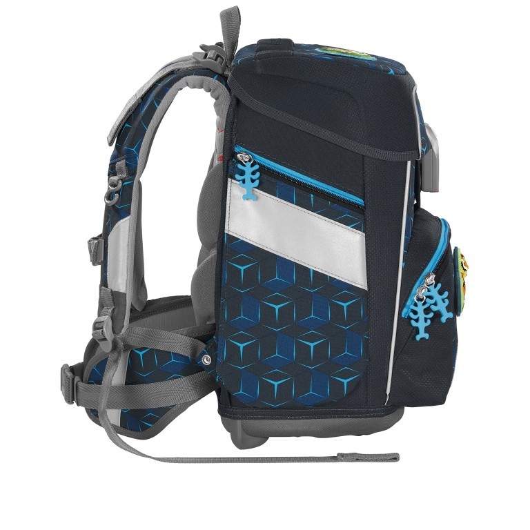 Schulranzen Space Shine Special Edition mit Glow-in-the-dark-Effekt Tiger Night Kimba, Farbe: blau/petrol, Marke: Step by Step, EAN: 4047443485816, Abmessungen in cm: 28x37x20, Bild 5 von 15