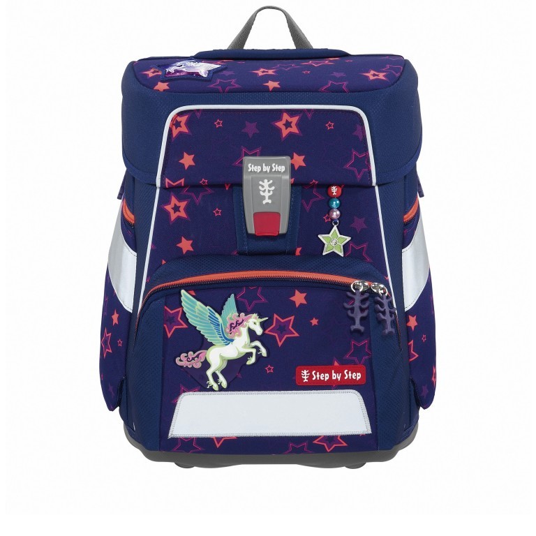 Schulranzen Space Shine Special Edition mit Glow-in-the-dark-Effekt Pegasus Night Nuala, Farbe: flieder/lila, Marke: Step by Step, EAN: 4047443485823, Abmessungen in cm: 28x37x20, Bild 2 von 15