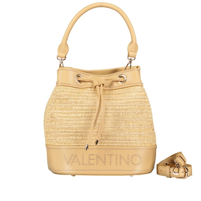 Beuteltasche Raffia Float Naturale, Farbe: cognac, Marke: Valentino Bags, EAN: 8058043928333, Abmessungen in cm: 28x26x19, Bild 1 von 7