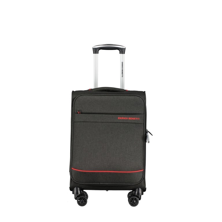 Koffer Dallas S erweiterbar Schwarz, Farbe: schwarz, Marke: Enrico Benetti, EAN: 8714872381304, Abmessungen in cm: 36x58x19.5, Bild 1 von 9