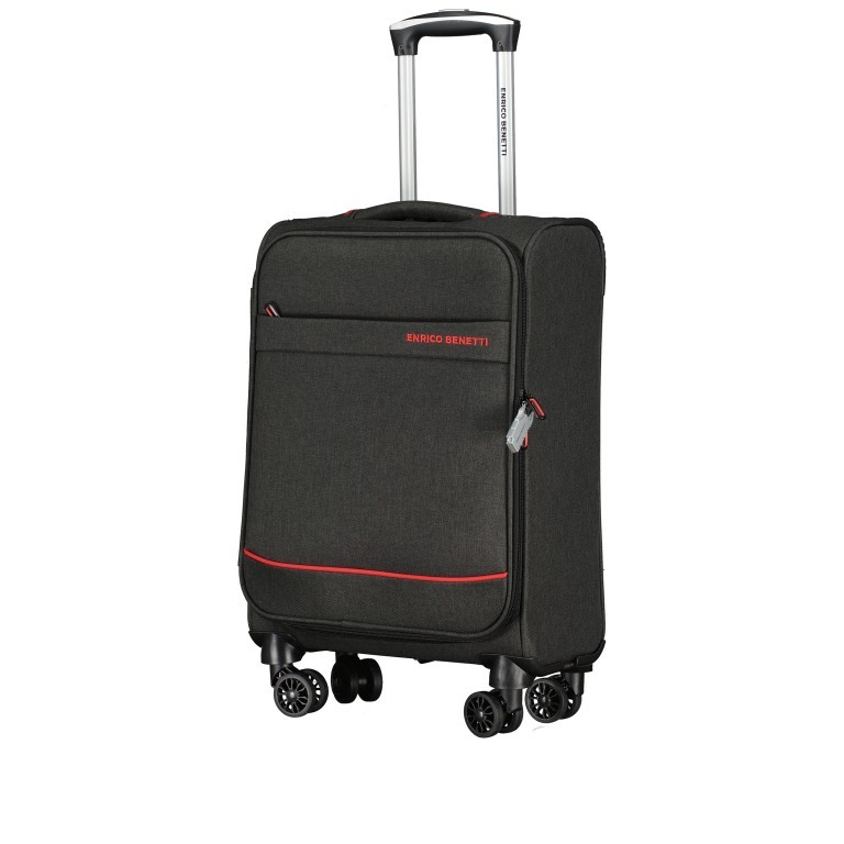 Koffer Dallas S erweiterbar Schwarz, Farbe: schwarz, Marke: Enrico Benetti, EAN: 8714872381304, Abmessungen in cm: 36x58x19.5, Bild 2 von 9