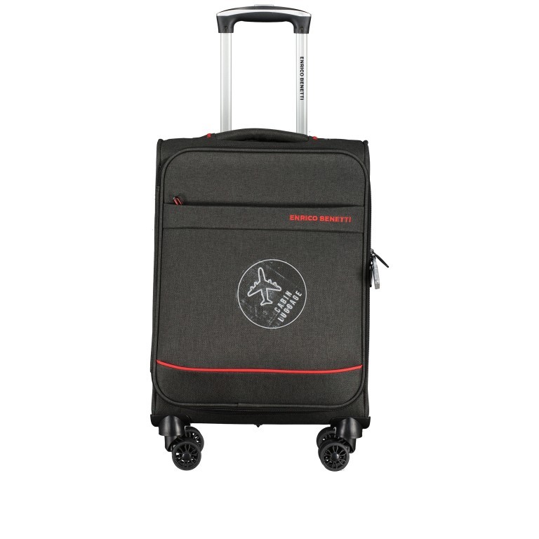 Koffer Dallas S erweiterbar Schwarz, Farbe: schwarz, Marke: Enrico Benetti, EAN: 8714872381304, Abmessungen in cm: 36x58x19.5, Bild 9 von 9