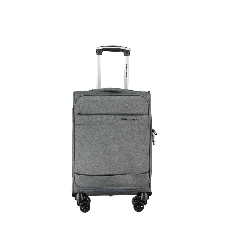 Koffer Dallas S erweiterbar Grau, Farbe: grau, Marke: Enrico Benetti, EAN: 8714872381380, Abmessungen in cm: 36x58x19.5, Bild 1 von 9