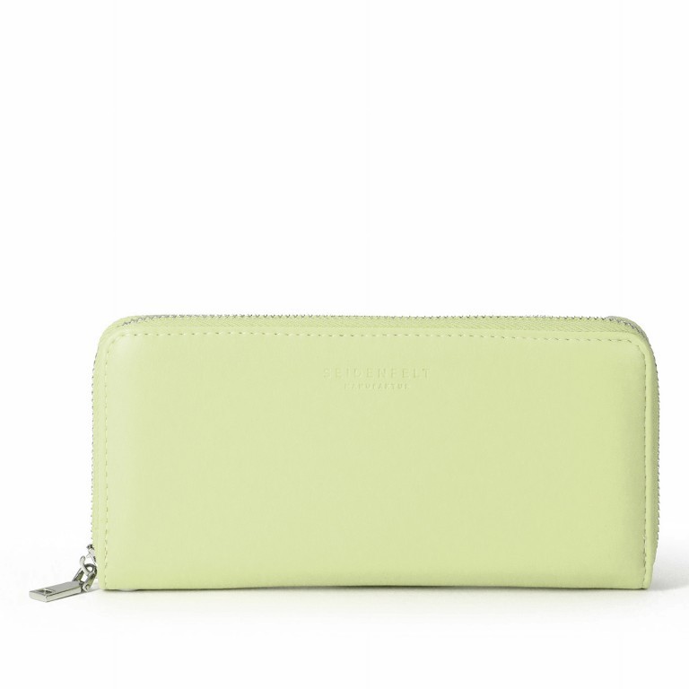 Geldbörse Smilla Light Green Silver, Farbe: grün/oliv, Marke: Seidenfelt, EAN: 4251817626457, Abmessungen in cm: 19x9.5x2.5, Bild 1 von 4