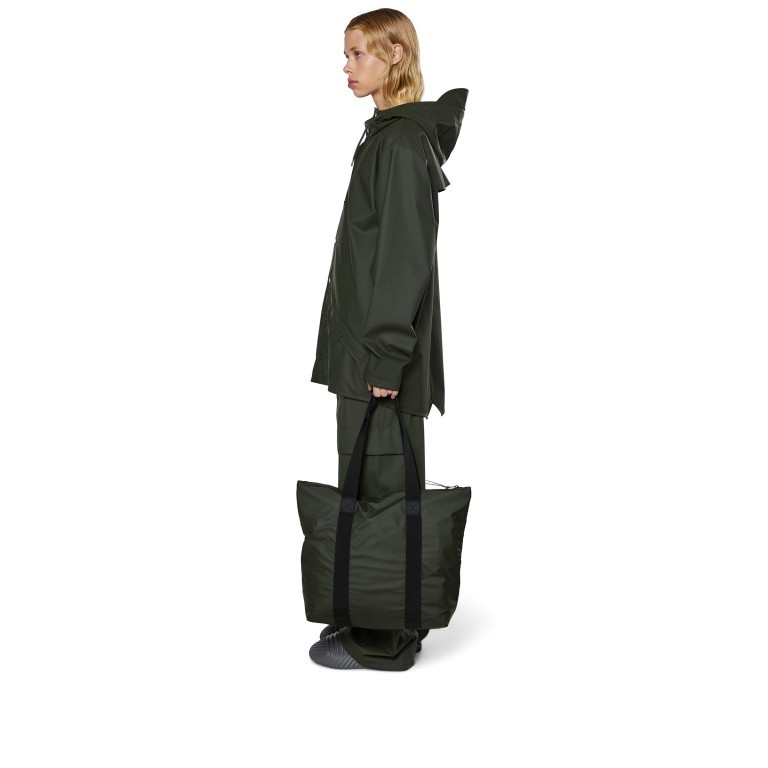 Shopper Tote Bag Rush Green, Farbe: grün/oliv, Marke: Rains, EAN: 5711747497644, Abmessungen in cm: 35x36x13, Bild 3 von 6