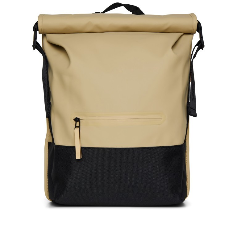 Rucksack Trail Rolltop Backpack mit Laptopfach 15 Zoll Sand, Farbe: beige, Marke: Rains, EAN: 5711747537586, Abmessungen in cm: 36x47x13, Bild 1 von 6
