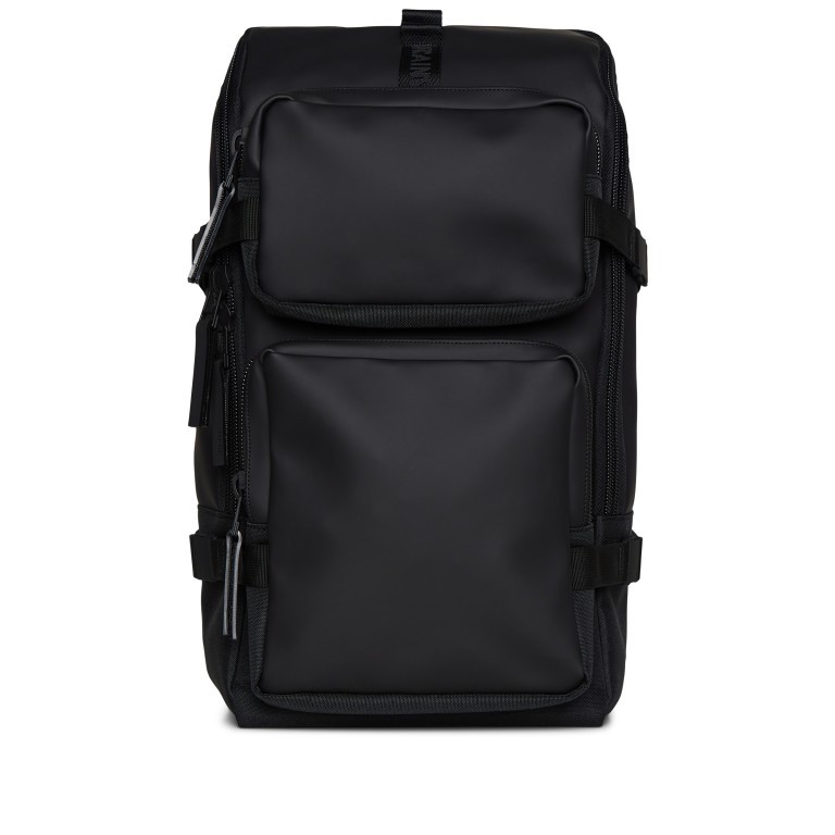 Rucksack Trail Cargo Backpack mit Laptopfach 13 Zoll Black, Farbe: schwarz, Marke: Rains, EAN: 5711747529444, Abmessungen in cm: 26x45x12, Bild 1 von 6