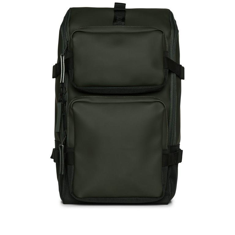 Rucksack Trail Cargo Backpack mit Laptopfach 13 Zoll Green, Farbe: grün/oliv, Marke: Rains, EAN: 5711747537661, Abmessungen in cm: 26x45x12, Bild 1 von 6