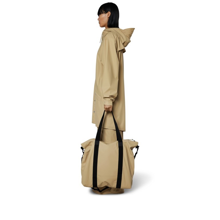 Shopper Tote Bag Sand, Farbe: beige, Marke: Rains, EAN: 5711747537753, Abmessungen in cm: 44x45x12, Bild 3 von 6