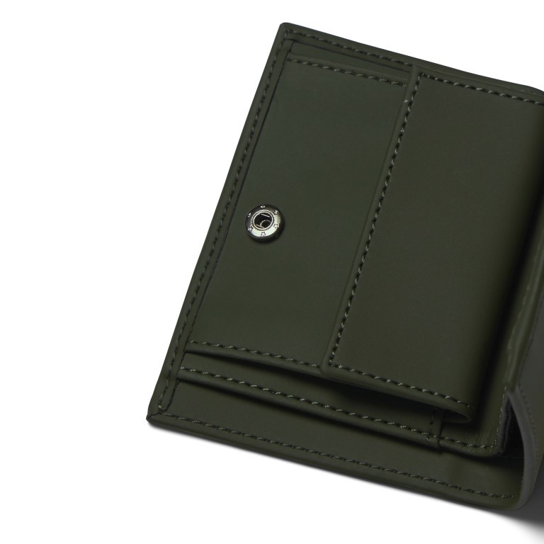 Geldbörse Folded Wallet Green, Farbe: grün/oliv, Marke: Rains, EAN: 5711747518394, Abmessungen in cm: 9x11x1.5, Bild 3 von 4