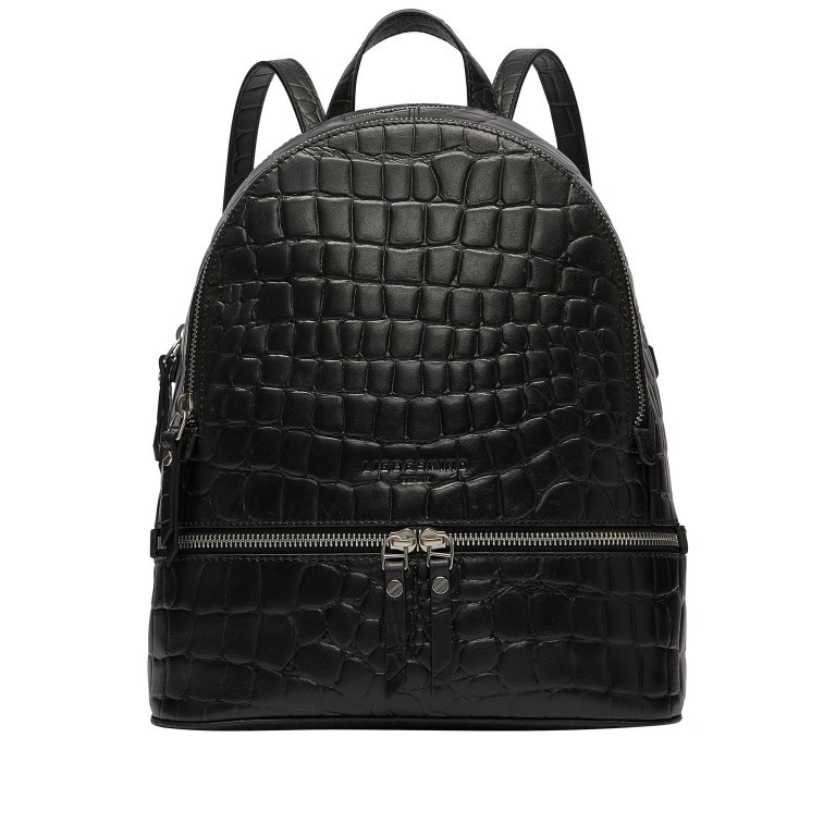 Rucksack Kroko Alita Backpack Black, Farbe: schwarz, Marke: Liebeskind Berlin, EAN: 4099593073559, Abmessungen in cm: 26x31.5x11, Bild 1 von 5