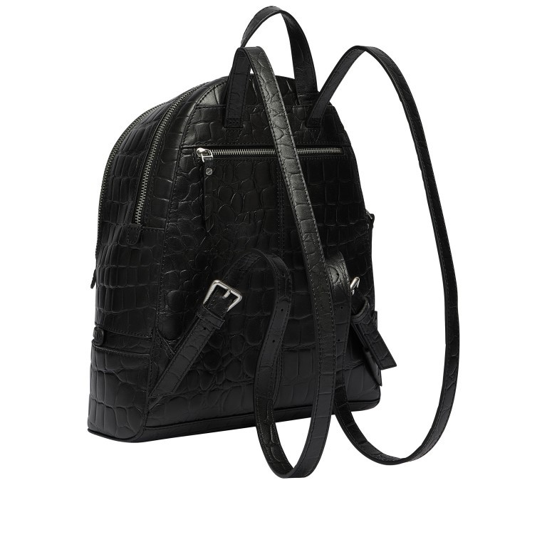 Rucksack Kroko Alita Backpack Black, Farbe: schwarz, Marke: Liebeskind Berlin, EAN: 4099593073559, Abmessungen in cm: 26x31.5x11, Bild 2 von 5