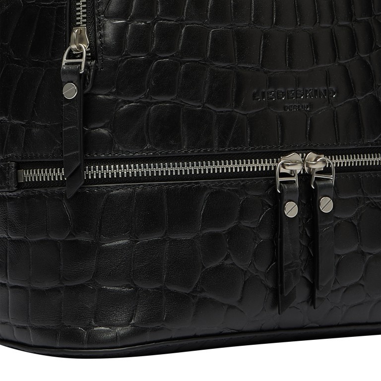 Rucksack Kroko Alita Backpack Black, Farbe: schwarz, Marke: Liebeskind Berlin, EAN: 4099593073559, Abmessungen in cm: 26x31.5x11, Bild 5 von 5