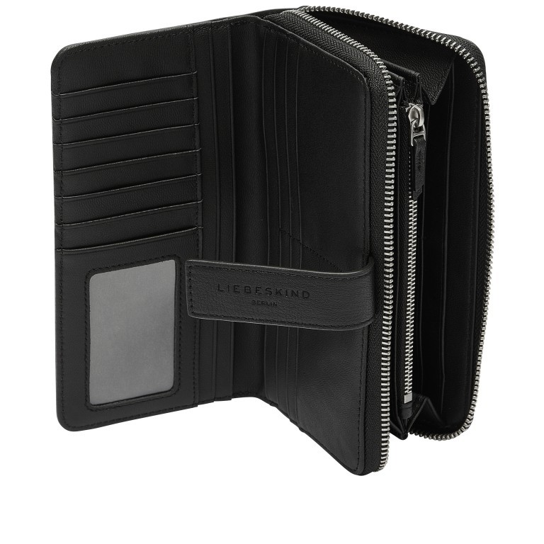 Geldbörse Classics Cyta XL mit RFID-Schutz Black, Farbe: schwarz, Marke: Liebeskind Berlin, EAN: 4099593077281, Abmessungen in cm: 19x10.5x2, Bild 3 von 4