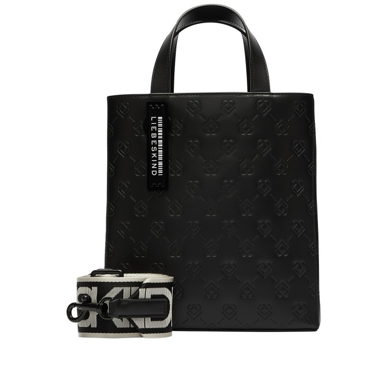 Handtasche Paper Bag Tote S Icon Black, Farbe: schwarz, Marke: Liebeskind Berlin, EAN: 4099593075478, Abmessungen in cm: 20.5x25x11.5, Bild 1 von 5