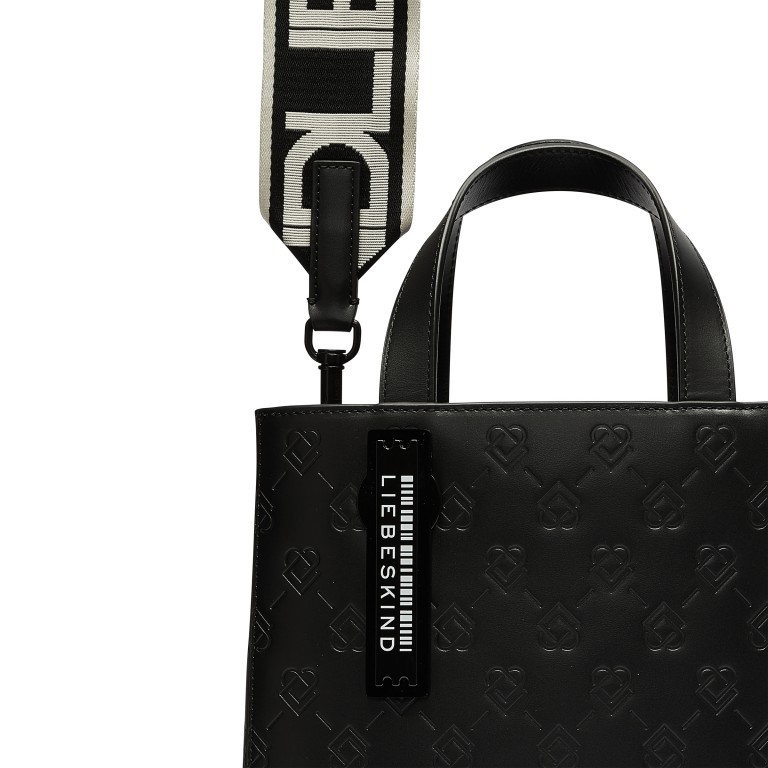 Handtasche Paper Bag Tote S Icon Black, Farbe: schwarz, Marke: Liebeskind Berlin, EAN: 4099593075478, Abmessungen in cm: 20.5x25x11.5, Bild 5 von 5