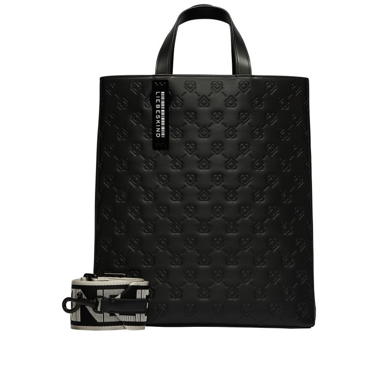 Handtasche Paper Bag Tote M Icon Black, Farbe: schwarz, Marke: Liebeskind Berlin, EAN: 4099593074907, Abmessungen in cm: 29x34x15, Bild 1 von 5