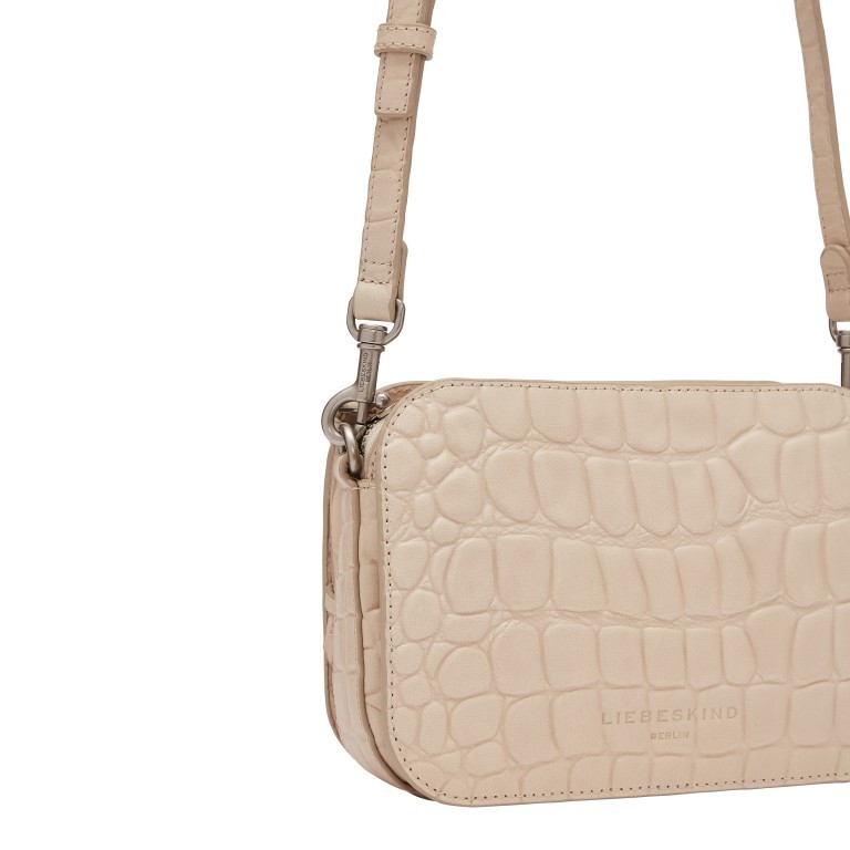 Umhängetasche Waxy Kroko Luka Almond Milk, Farbe: beige, Marke: Liebeskind Berlin, EAN: 4099593076475, Abmessungen in cm: 20x14x8.5, Bild 5 von 5