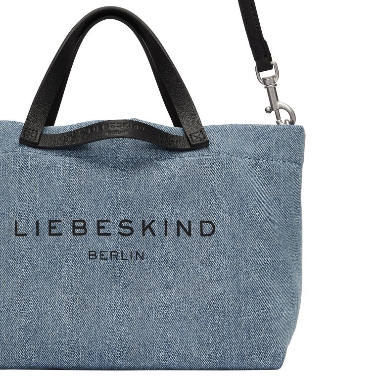 Tasche Canvas Aurora Shopper XS Blue, Farbe: blau/petrol, Marke: Liebeskind Berlin, EAN: 4099593076673, Abmessungen in cm: 23x17.5x12.5, Bild 5 von 5