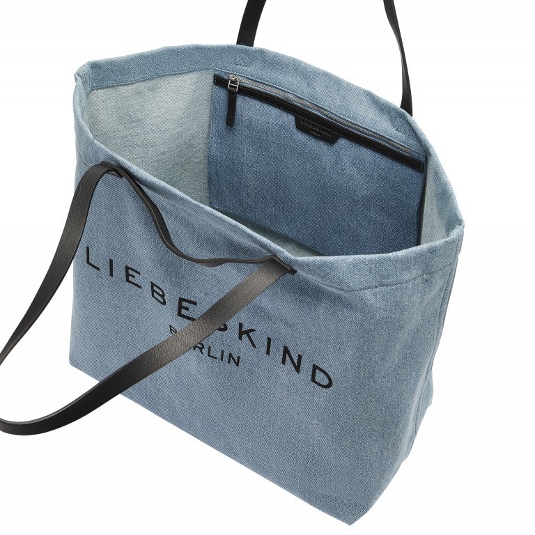 Shopper Denim Aurora Shopper L Blue, Farbe: blau/petrol, Marke: Liebeskind Berlin, EAN: 4099593076772, Abmessungen in cm: 55.5x38x19, Bild 4 von 5