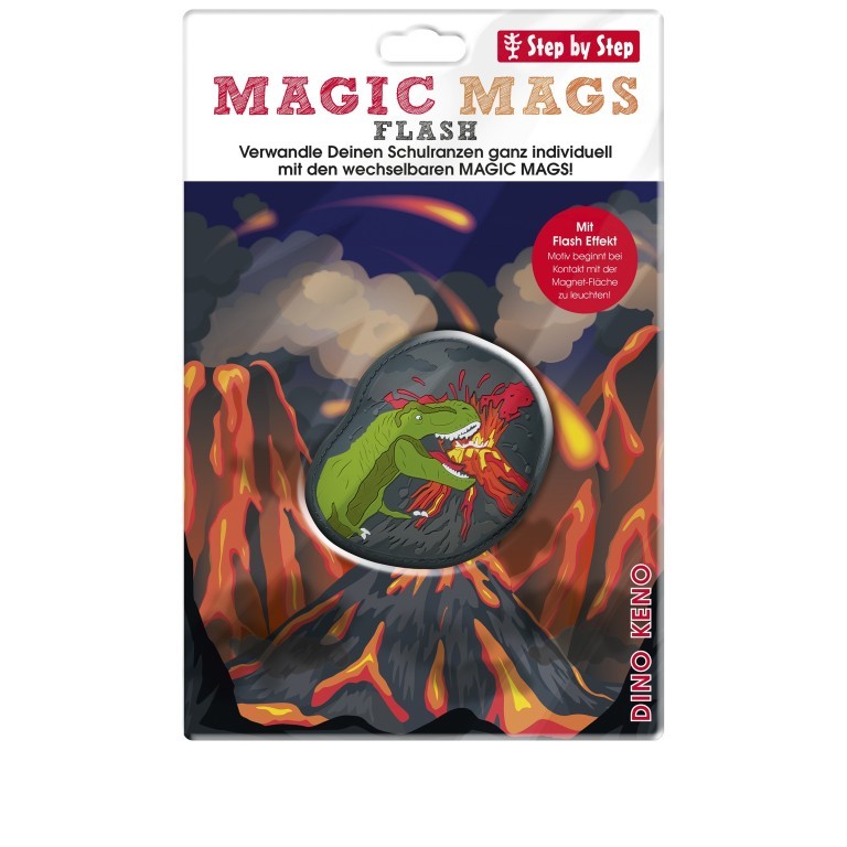 Sticker / Anhänger für Schulranzen Magic Mags Flash Dino Keno, Farbe: grün/oliv, Marke: Step by Step, EAN: 4047443491077, Bild 3 von 4