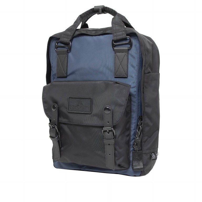 Rucksack Go Wild Series Macaroon mit Laptopfach 13 Zoll Volumen 16 Liter Black Navy, Farbe: blau/petrol, Marke: Doughnut, EAN: 4895222510750, Abmessungen in cm: 28x38x11, Bild 2 von 6