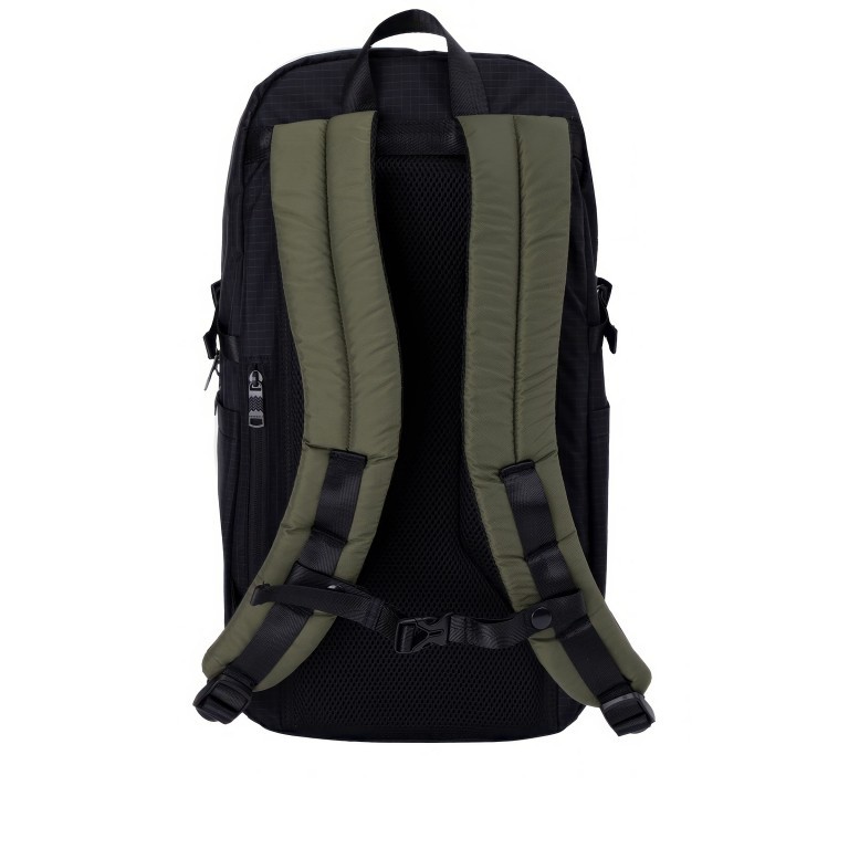 Rucksack Street Cruise Series Hypatia mit Laptopfach 13 Zoll Volumen 17 Liter Army, Farbe: grün/oliv, Marke: Doughnut, EAN: 4895222512242, Abmessungen in cm: 27.5x50.5x15.5, Bild 3 von 13