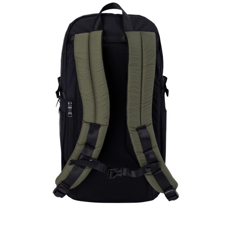 Rucksack Street Cruise Series Hypatia mit Laptopfach 13 Zoll Volumen 27 Liter Army, Farbe: grün/oliv, Marke: Doughnut, EAN: 4895222512242, Abmessungen in cm: 27.5x50.5x15.5, Bild 3 von 13