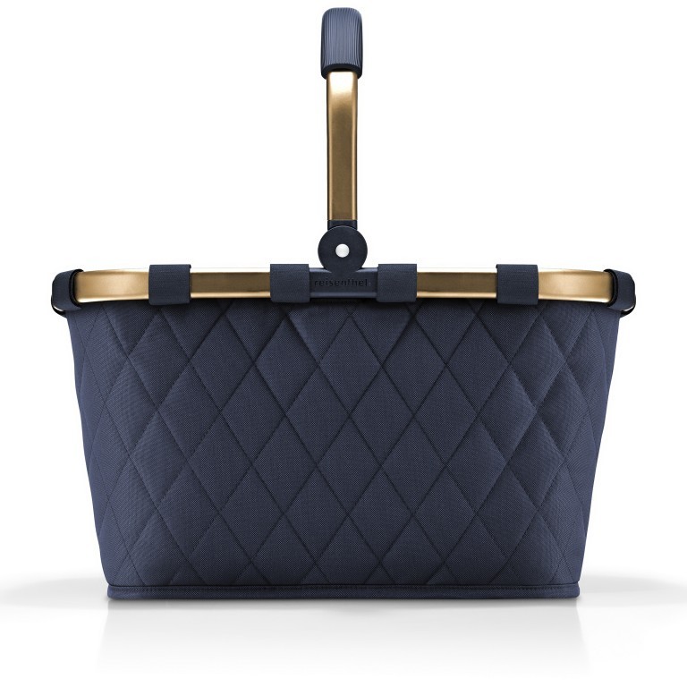 Einkaufskorb Carrybag Rhombus Midnight Gold Frame, Farbe: blau/petrol, Marke: Reisenthel, EAN: 4012013733109, Abmessungen in cm: 48x29x28, Bild 2 von 5