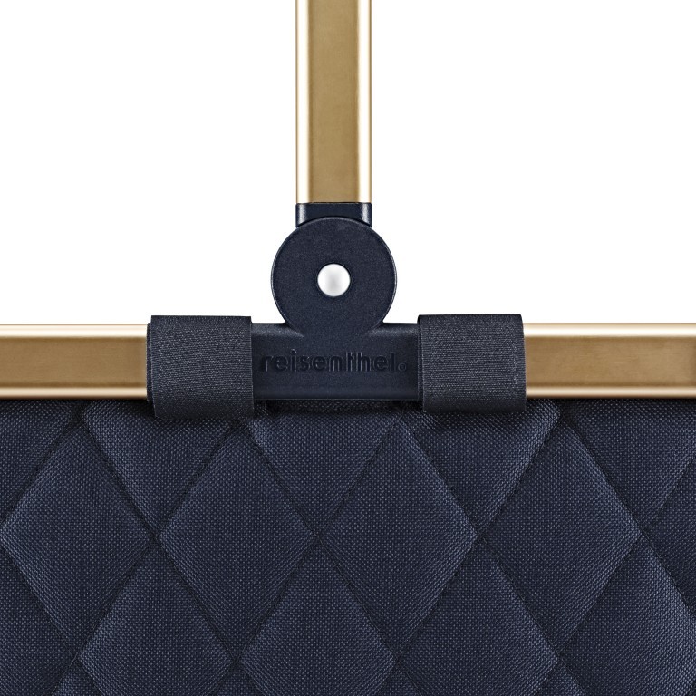 Einkaufskorb Carrybag Rhombus Midnight Gold Frame, Farbe: blau/petrol, Marke: Reisenthel, EAN: 4012013733109, Abmessungen in cm: 48x29x28, Bild 5 von 5