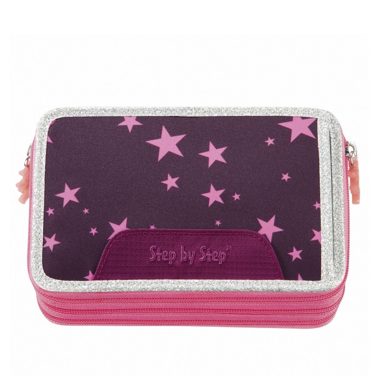 Stifteetui XXL Mäppchen Unicorn Nuala, Farbe: rot/weinrot, Marke: Step by Step, EAN: 4047443464620, Abmessungen in cm: 20x7x13, Bild 1 von 2