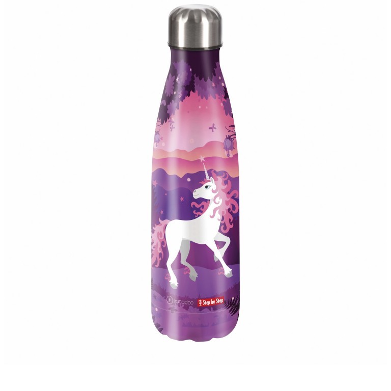 Trinkflasche Volumen 500 ml Unicorn Nuala, Farbe: rot/weinrot, Marke: Step by Step, EAN: 4047443493798, Abmessungen in cm: 7.5x28x7.5, Bild 1 von 2